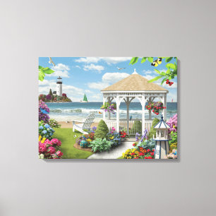 Alan Giana "Gazebo by the Sea" Canvas Print