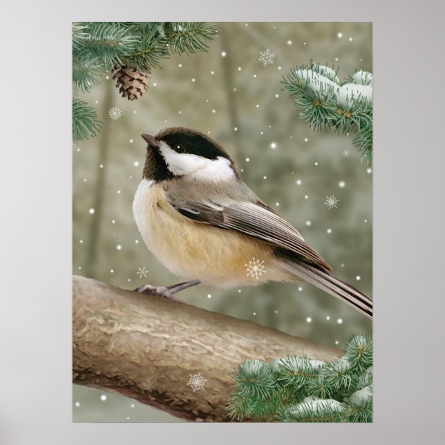 Alan Giana "Winter Chickadee" Poster (Front)
