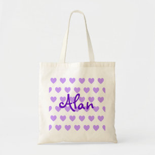 Alan in Purple Tote Bag