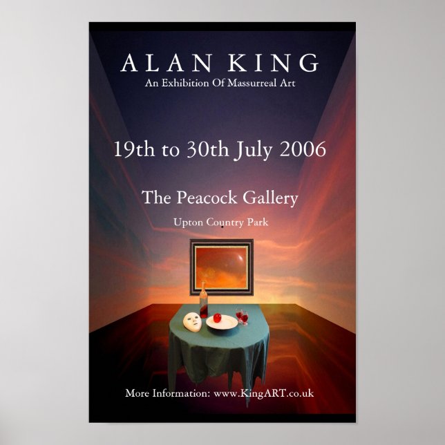 Alan King - Peacock Exhibition Poster (Front)