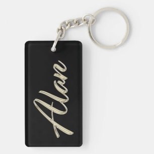 Alan Name whitegold key trailer Ring