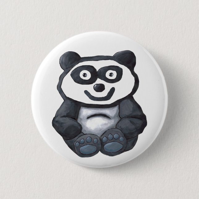 Alan Panda 6 Cm Round Badge (Front)