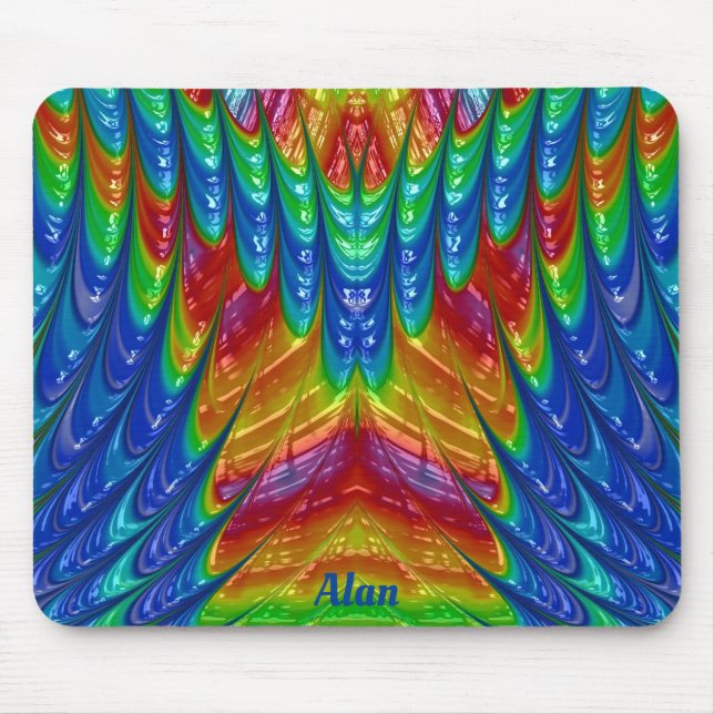 ALAN ~ Pretty 3D Pattern ~ Personalized  Mouse Mat (Front)