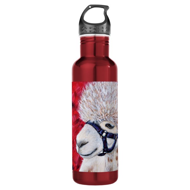Alan the Alpaca Painting 710 Ml Water Bottle (Front)