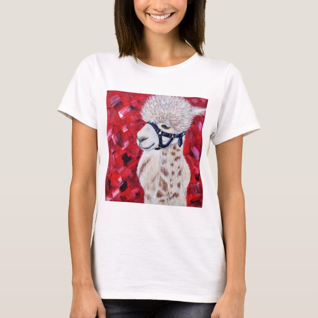 Alan the Alpaca Painting T-Shirt (Front)