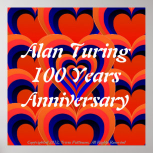 Alan Turing Love Poster