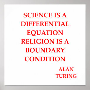 alan TURING quote Poster