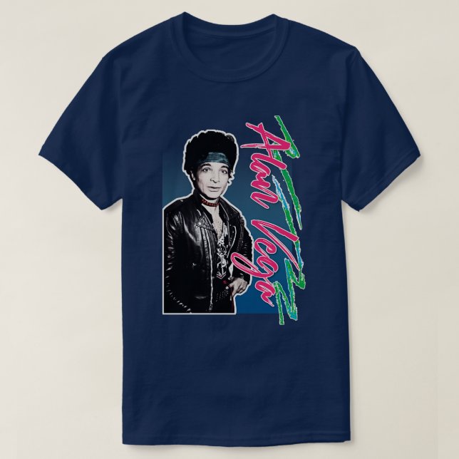 Alan VegaSuicide 80s Aesthetic Design T-Shirt (Design Front)