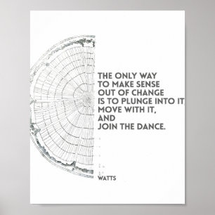 Alan Watts - Join the dance quote  Poster