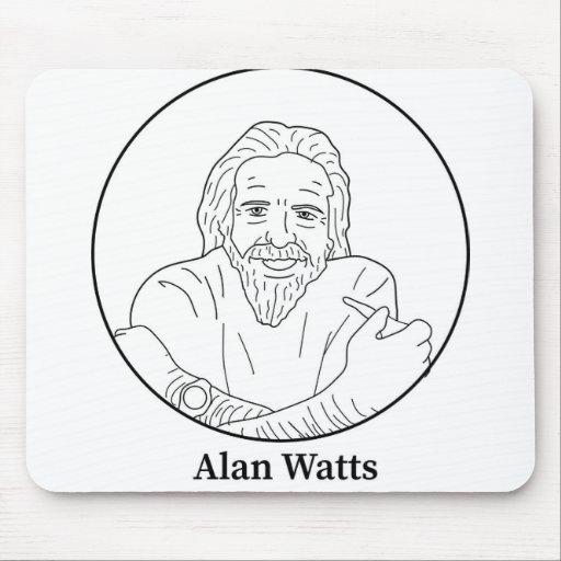 Image of Alan Watts Line Portrait Mouse Mat