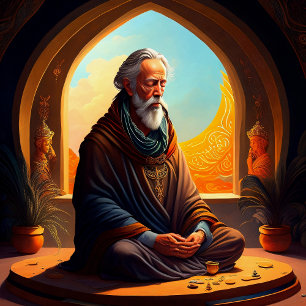 Alan watts meditating Print, Value Poster Paper 