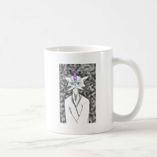 Alan Watts Zen Cat Coffee Mug (Right)