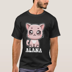 Alana Cute Kitty Cat Design for Girls Name Alana T-Shirt