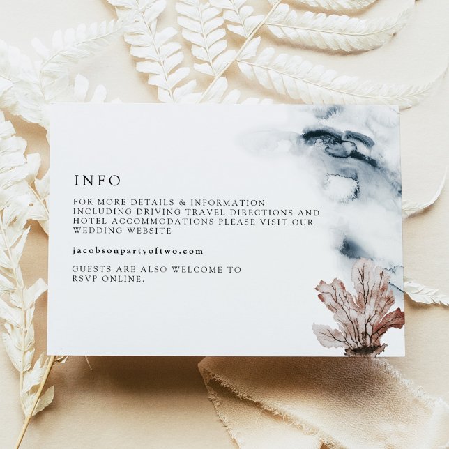 ALANA Tropical Ocean Coral Jelly Fish Beach Detail Invitation (Creator Uploaded)