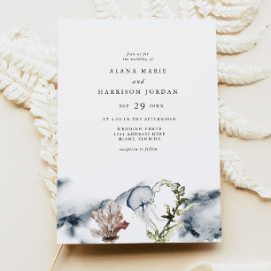 ALANA Tropical Ocean Coral Jelly Fish Beach Photo Invitation