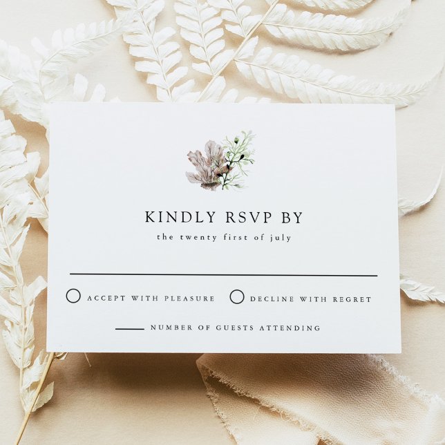 ALANA Tropical Ocean Coral Jelly Fish Beach RSVP Invitation (Creator Uploaded)