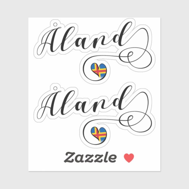 Åland Heart Flag, Aland Islands, Finland (Sheet)