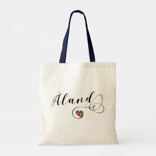 Åland Heart Flag, Aland Islands, Finland Tote Bag