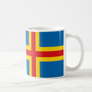 Aland Islands Flag Ceramic Mug