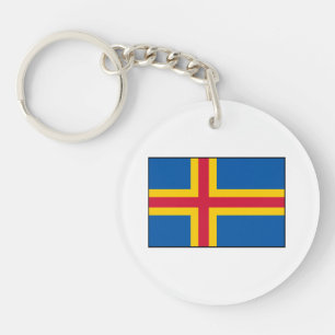 Åland Islands Flag Key Ring