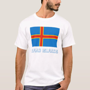Aland Islands Flag with Name T-Shirt