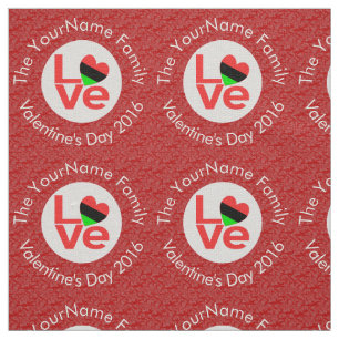 Åland Islands Red Letter LOVE Flag Personalised Fabric