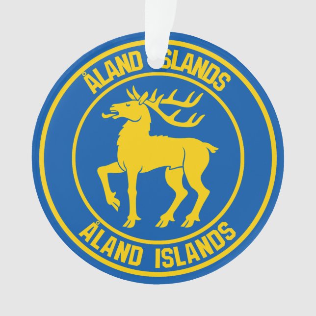 Åland Islands Round Emblem Ornament (Front)