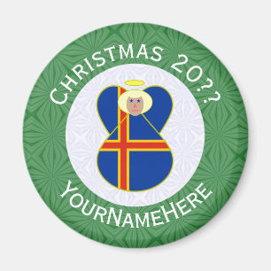 Ålander Angel Christmas Flag Personalised Magnet