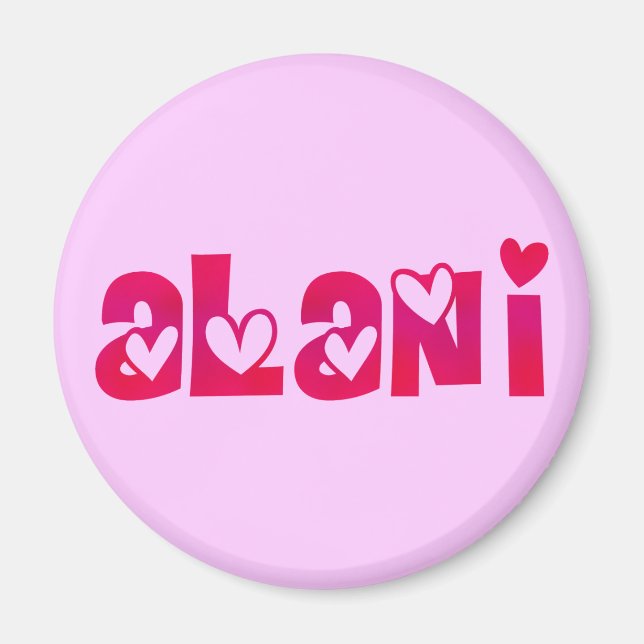 Alani in Hearts Magnet (Front)