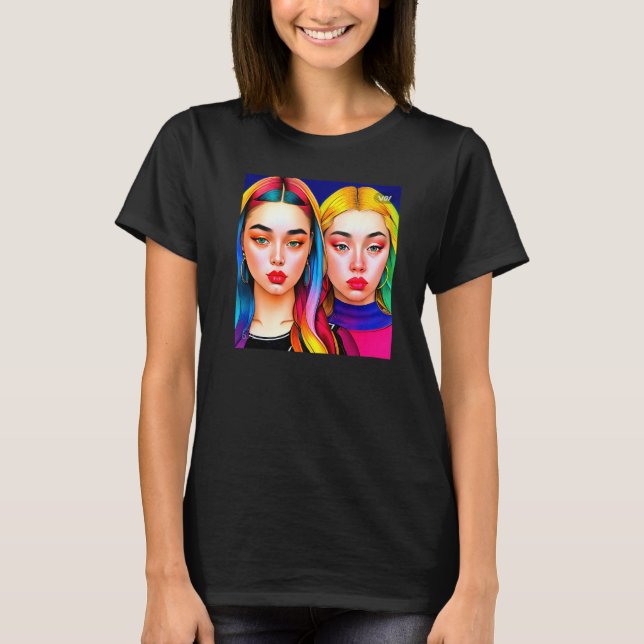Alanis colorful T-shirt Premium (Front)
