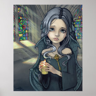 Alannah Art Print gothic fantasy fairy