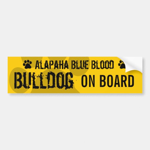 Image of Alapaha Blue Blood Bulldog on Board Bumper Sticker