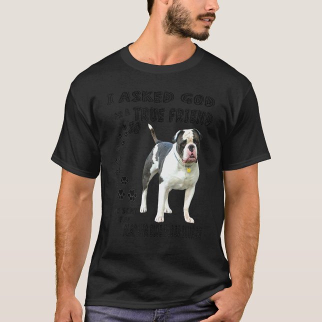 Alapaha Blue Blood Bulldog Quote Mum Dad Costume O T-Shirt (Front)