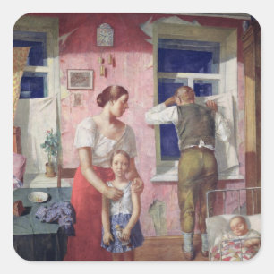 Alarm, 1934 square sticker