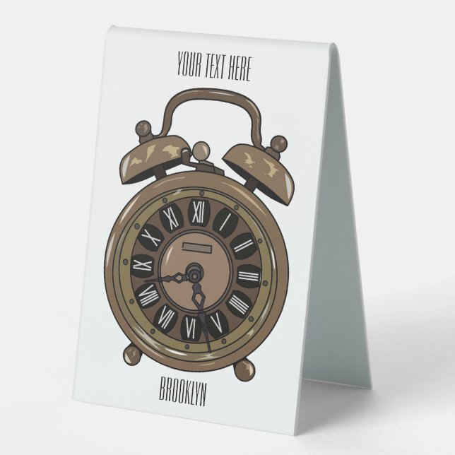 Alarm clock cartoon illustration (Front)