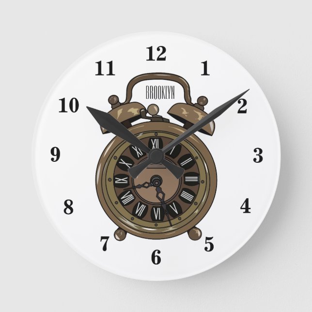 Alarm clock cartoon illustration (Front)