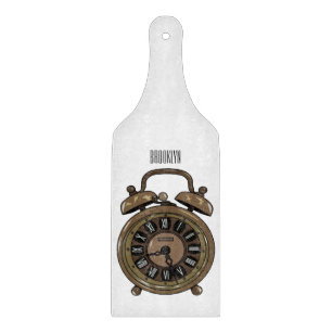 Alarm clock cartoon illustration cutting board