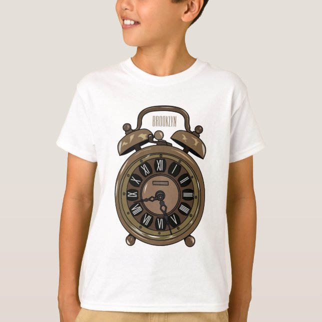 Alarm clock cartoon illustration T-Shirt (Front)