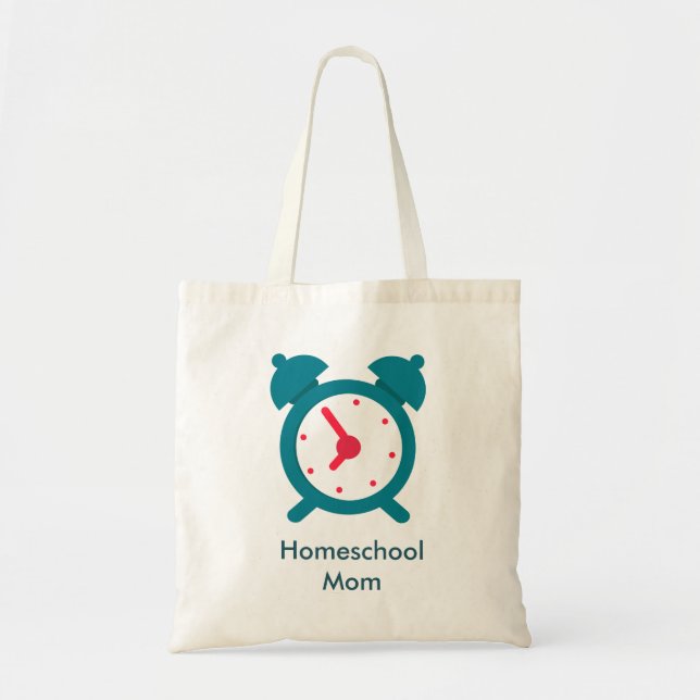 Alarm Clock Home School Mom Tote Bag (Front)