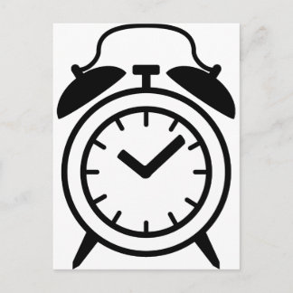 alarm clock icon postcard
