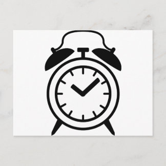 alarm clock icon postcard