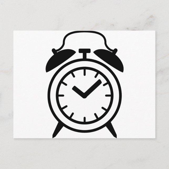 alarm clock icon postcard (Front)