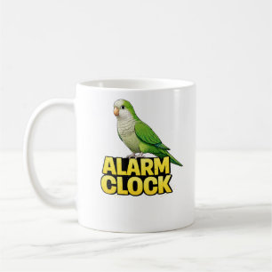 Alarm Clock Quaker Parrot Coffee Mug