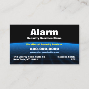 Alarm Security Tech Business Card