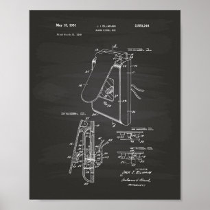 Alarm Signal Box 1951 Patent Art - Chalkboard Poster