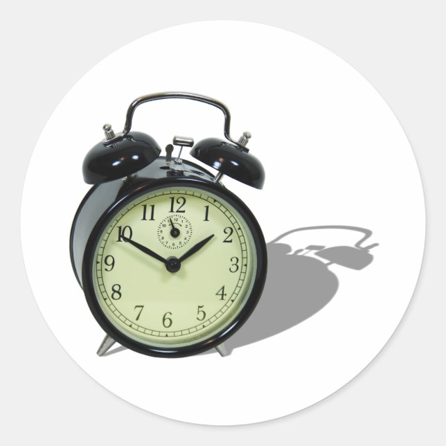 AlarmClock041109shadows Classic Round Sticker (Front)