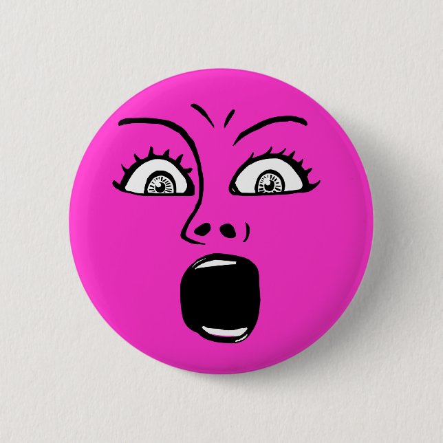 ALARMED! - Pink 6 Cm Round Badge (Front)