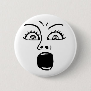 ALARMED! - White 6 Cm Round Badge