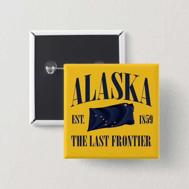 Alaska 15 Cm Square Badge (Front & Back)