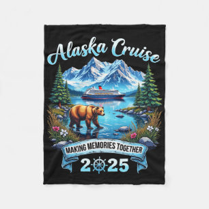 Alaska 2025 Family Vacation Alaska Cruise Matching Fleece Blanket